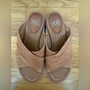 Sofft Women's Brown Suede Mules